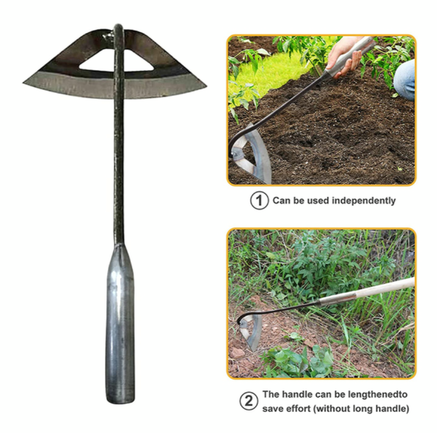 Ergonomic Garden Hoe with Precision Cutting Blade and Grip Handle