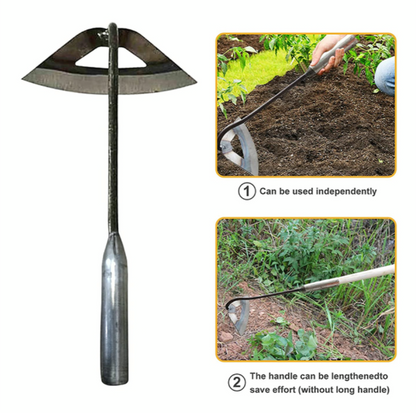 Ergonomic Garden Hoe with Precision Cutting Blade and Grip Handle