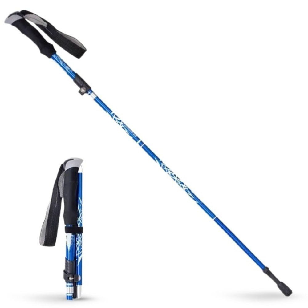 Compact Hiking Pole with Durable Steel Shaft and Slip-Resistant Handle