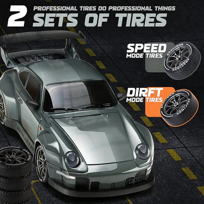All-Terrain Drift Racer with Customizable Tires & LED Lights