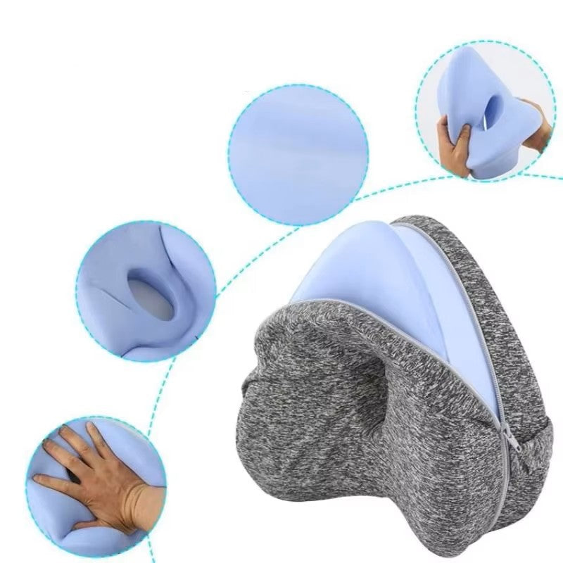 Ergonomic Leg Support Pillow with Adjustable Strap and Ventilated Design