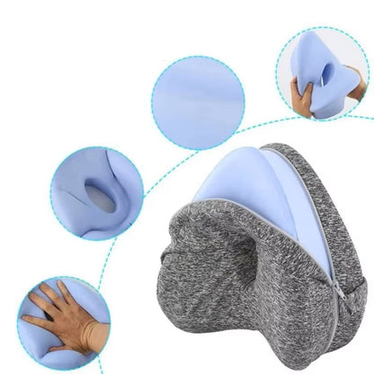 Ergonomic Leg Support Pillow with Adjustable Strap and Ventilated Design
