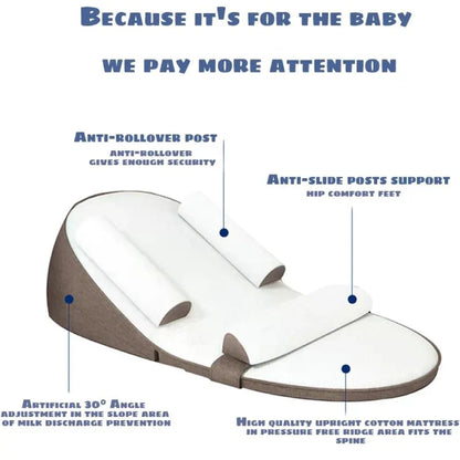 Elevated Infant Sleep Support Pillow with Memory Foam