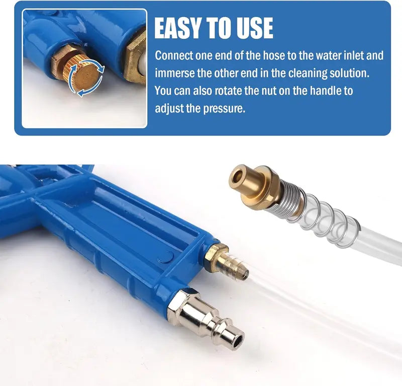 Versatile Air Cleaning Tool with Adjustable Nozzle & Quick Connect