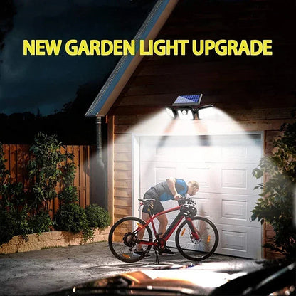 Outdoor Solar Motion Light with 74 LEDs and Adjustable Head