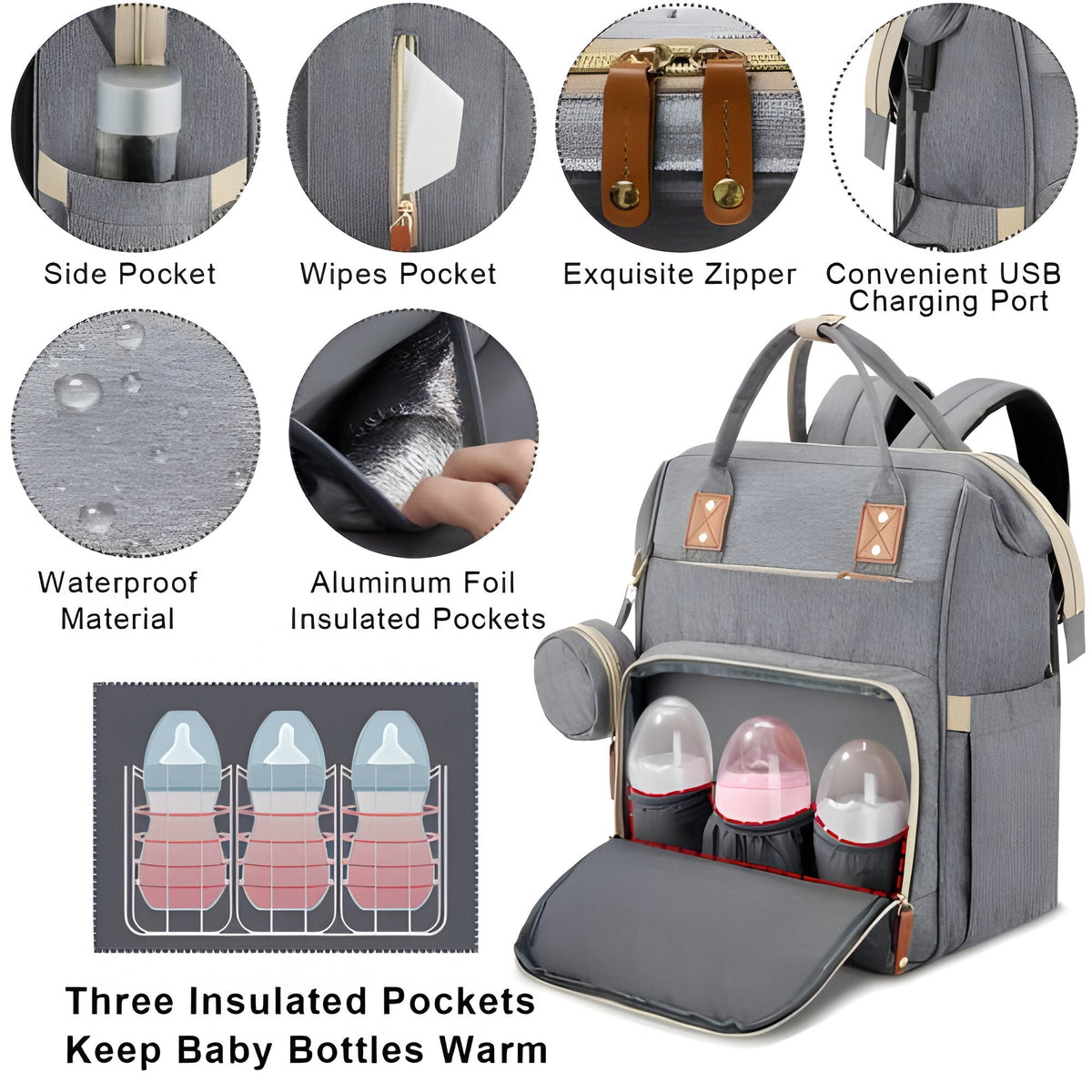 Versatile Baby Travel Bag with Foldable Crib and Bug Net