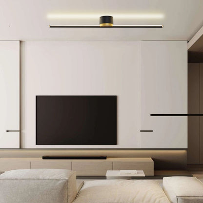 Semi-Flush Ceiling Light in Modern Linear LED Design