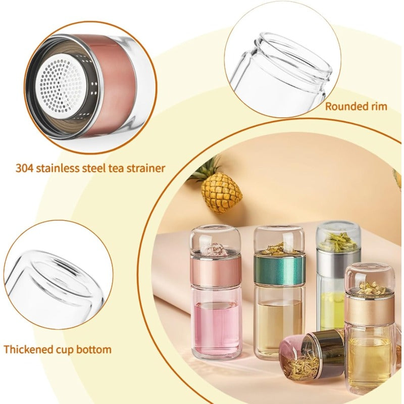 Premium Tea Infusion Bottle with Smart Separation Mechanism