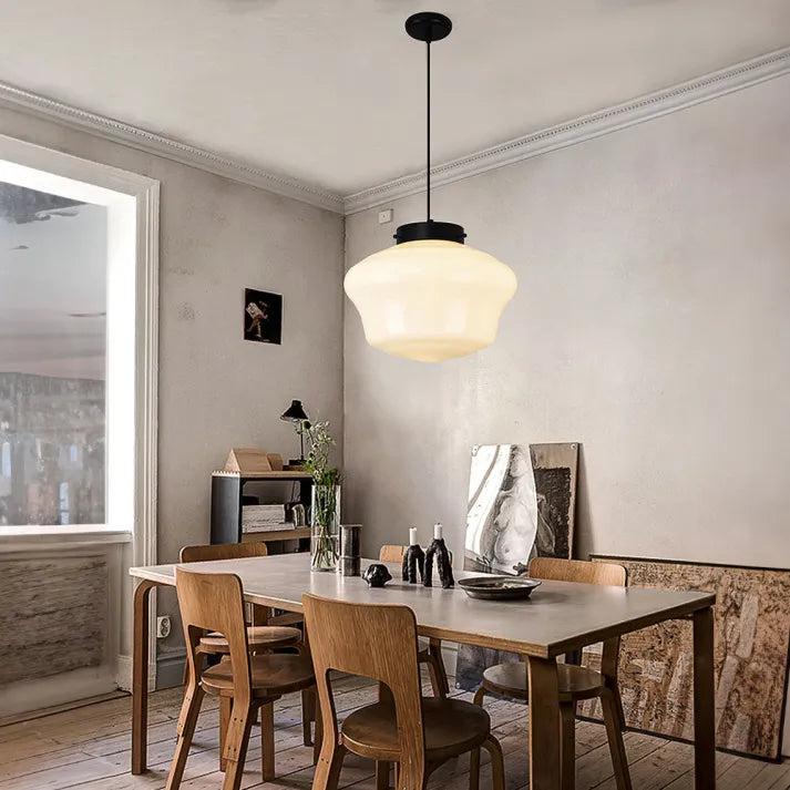 Geometric Pendant Light in Mid-Century Art Deco Style