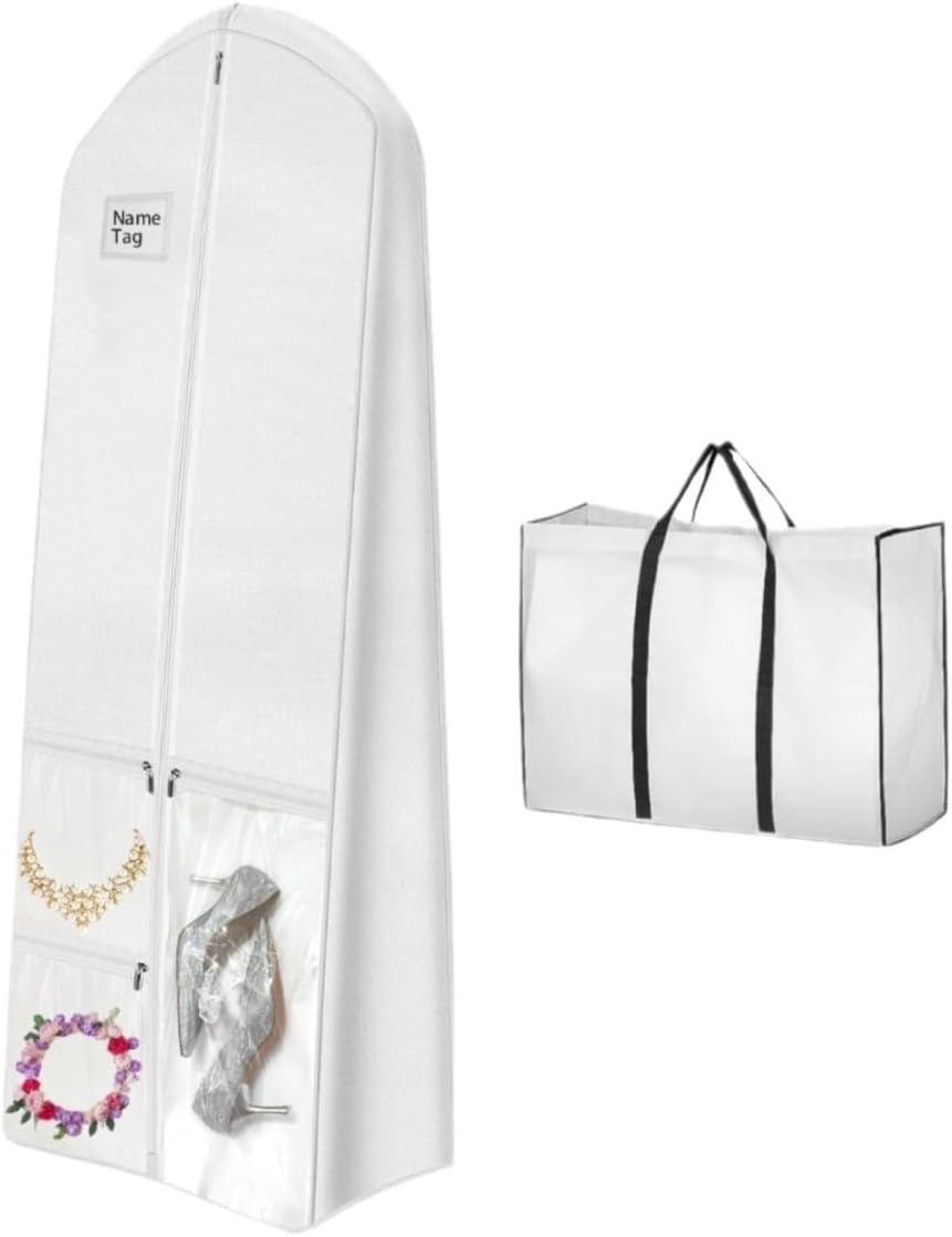 Elegant Wedding Dress Storage Bag with Protective Features, 70in