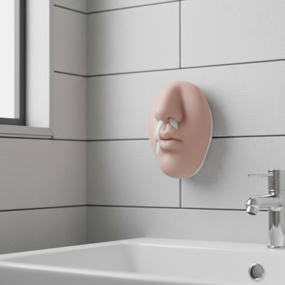 Comical Nose Shaped Soap Dispenser with Adhesive Mount