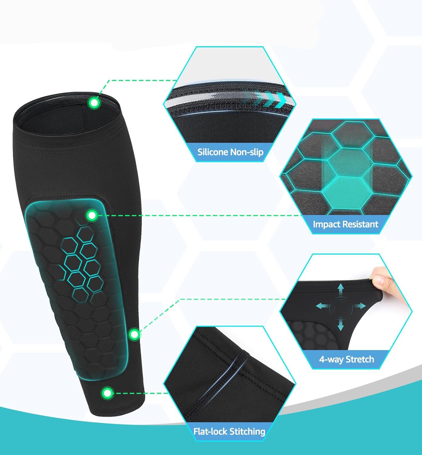 Ultimate Calf Shields with Shock-Absorbing Padding and Grip Technology