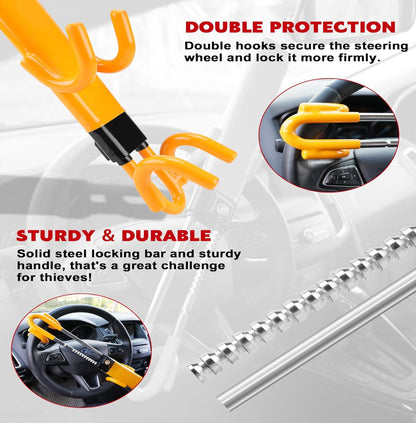 SecureGuard Steering Wheel Lock with Enhanced Protection System