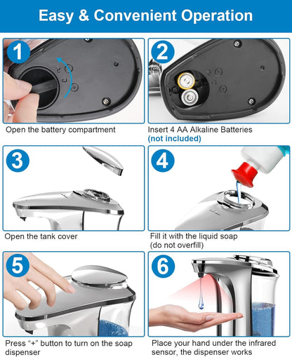 Smart Motion-Activated Soap Dispenser with Adjustable Settings
