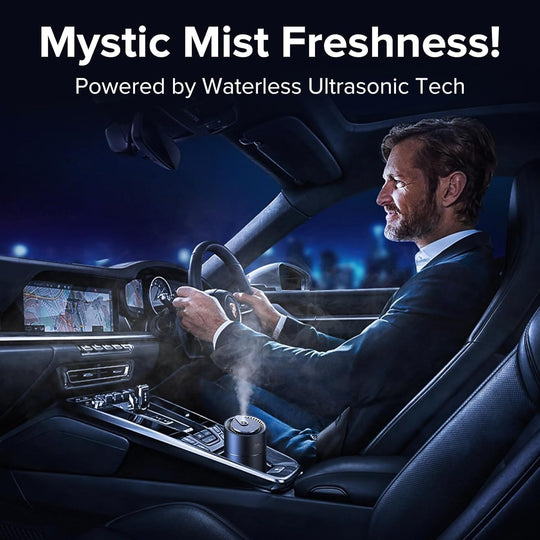 Automatic Ultrasonic Car Freshener with Dual USB Charging