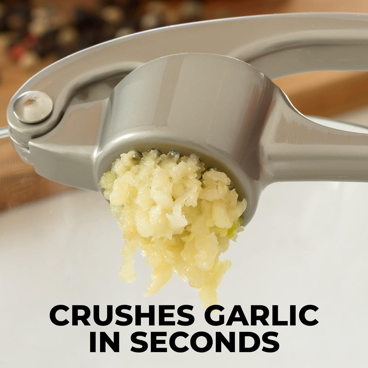 Effortless Garlic Crusher with 37 Precision Openings and Comfort Grip