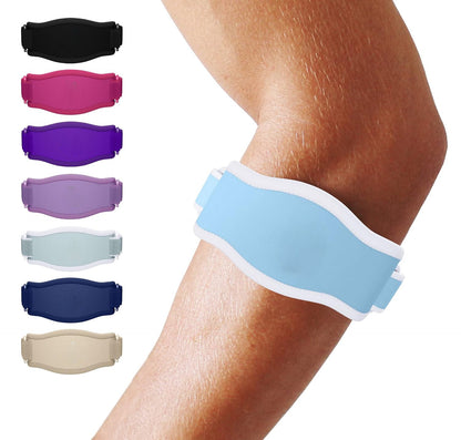 Customizable Elbow Support Brace with Triple Strap System