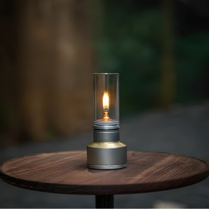 Versatile Camping Lantern with Flame Control and Sturdy Design