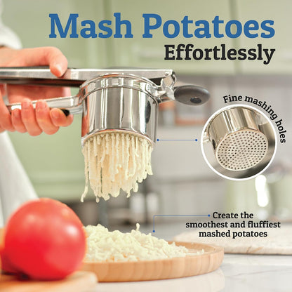 Premium Stainless Steel Food Ricer with Comfortable Grip