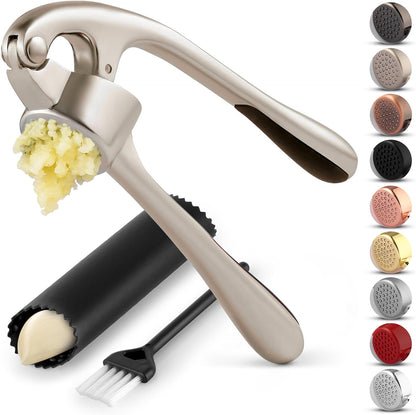 Effortless Garlic Crusher with 37 Precision Openings and Comfort Grip