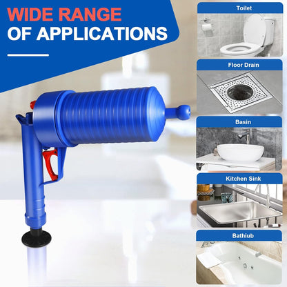 Powerful Air-Pressure Drain Unclogger with Multi-Suction Cups