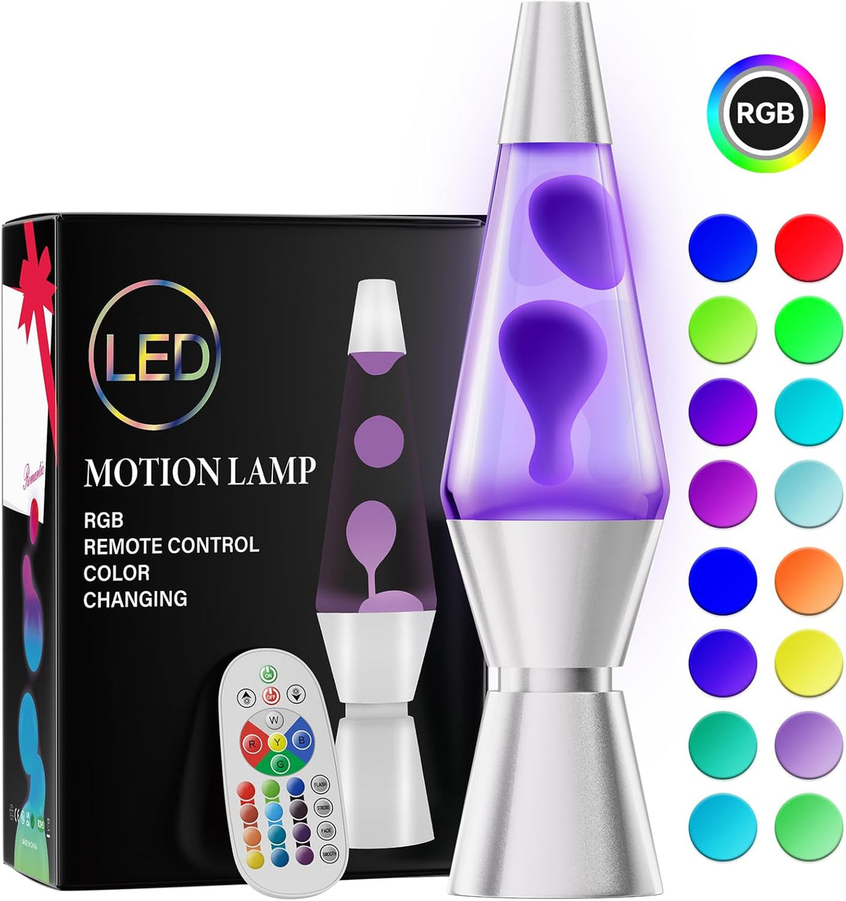 ColorFlow Mood Lamp with Remote Control and 17 Vibrant Shades