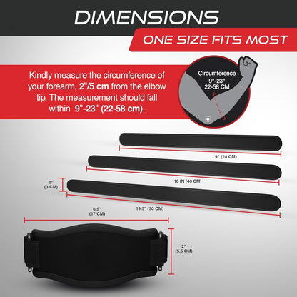 Customizable Elbow Support Brace with Triple Strap System