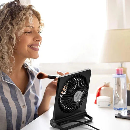 Compact Whisper Fan with Adjustable Speed and Pivoting Head
