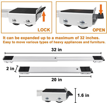 Heavy-Duty Appliance Mover with Secure Brake Locks and Vibration Dampeners