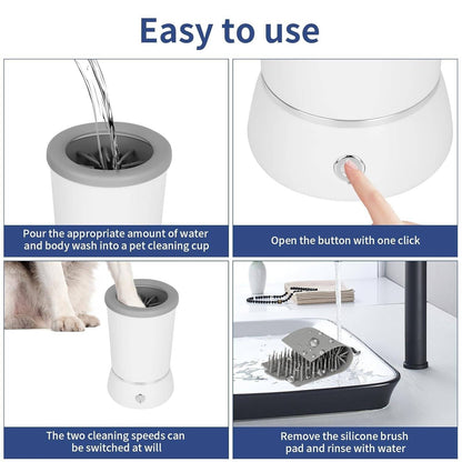 Effortless Paw Cleaning Device with Dual Speed Features