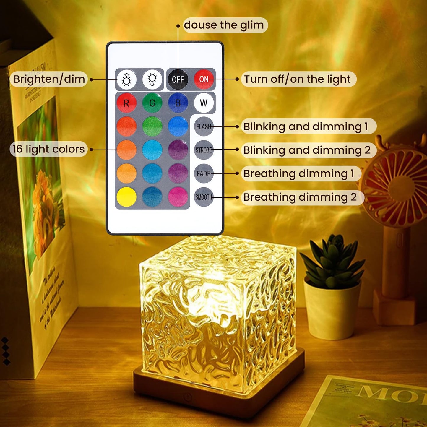MoodWave LED Projector with Remote and 16 Color Choices