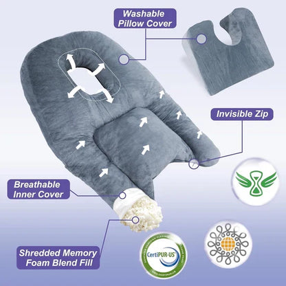 Comfort Recovery Pillow for Face-Down Healing