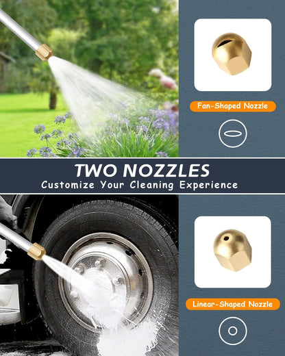 Versatile Garden Hose Sprayer with Adjustable Brass Heads