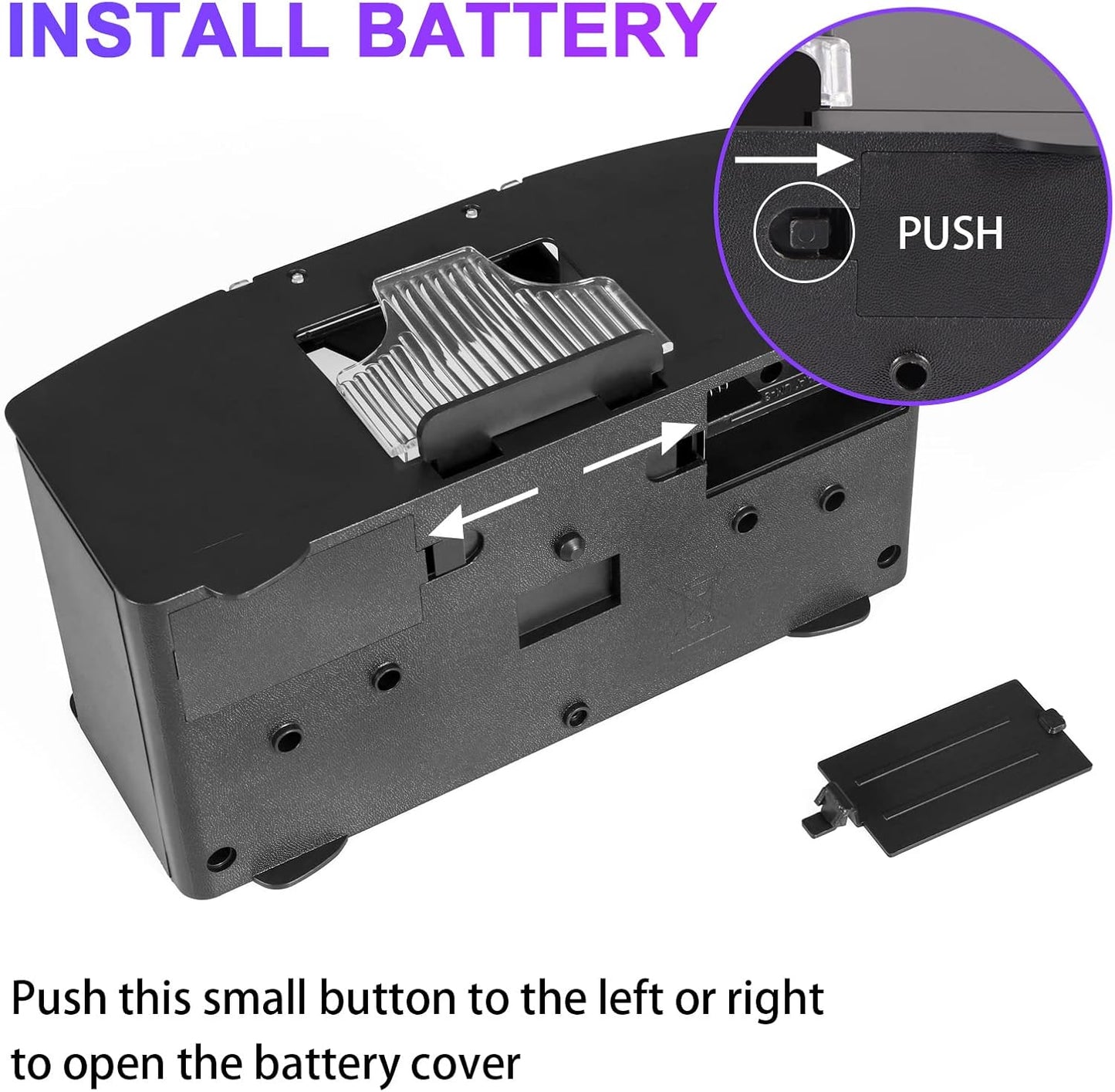 Battery-Powered Card Shuffler with Dual Decks and Single Button Use