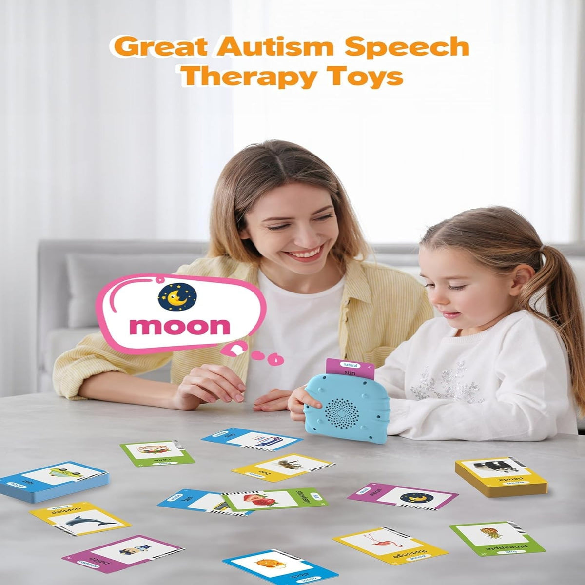 Interactive Vocabulary Builder Speaker with 224 Audio Cards
