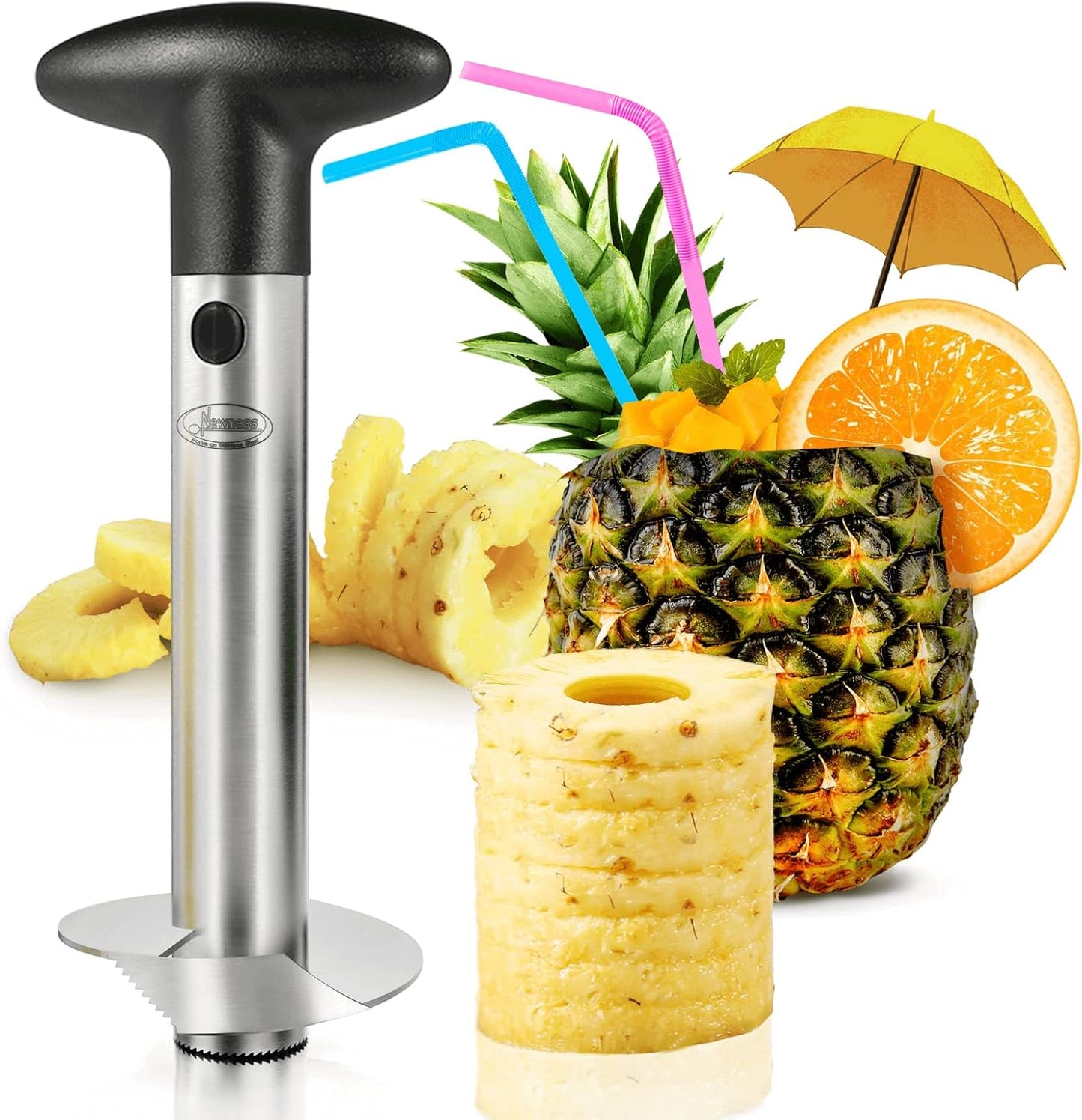 Effortless Pineapple Slicer with Easy-Detach Handle