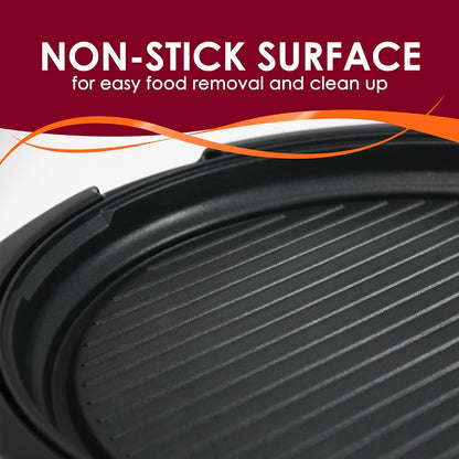 Versatile Indoor Electric Grill with Nonstick 14-Inch Plate