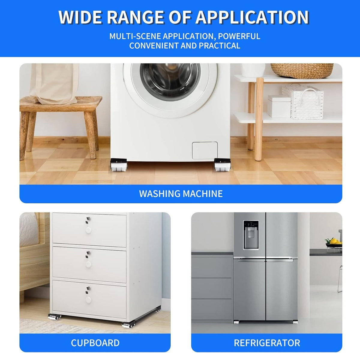 Heavy-Duty Appliance Mover with Secure Brake Locks and Vibration Dampeners