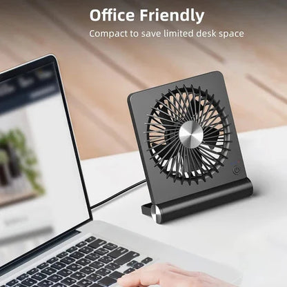 Compact Whisper Fan with Adjustable Speed and Pivoting Head