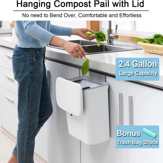 2.4 Gallon Eco-Friendly Kitchen Compost Container