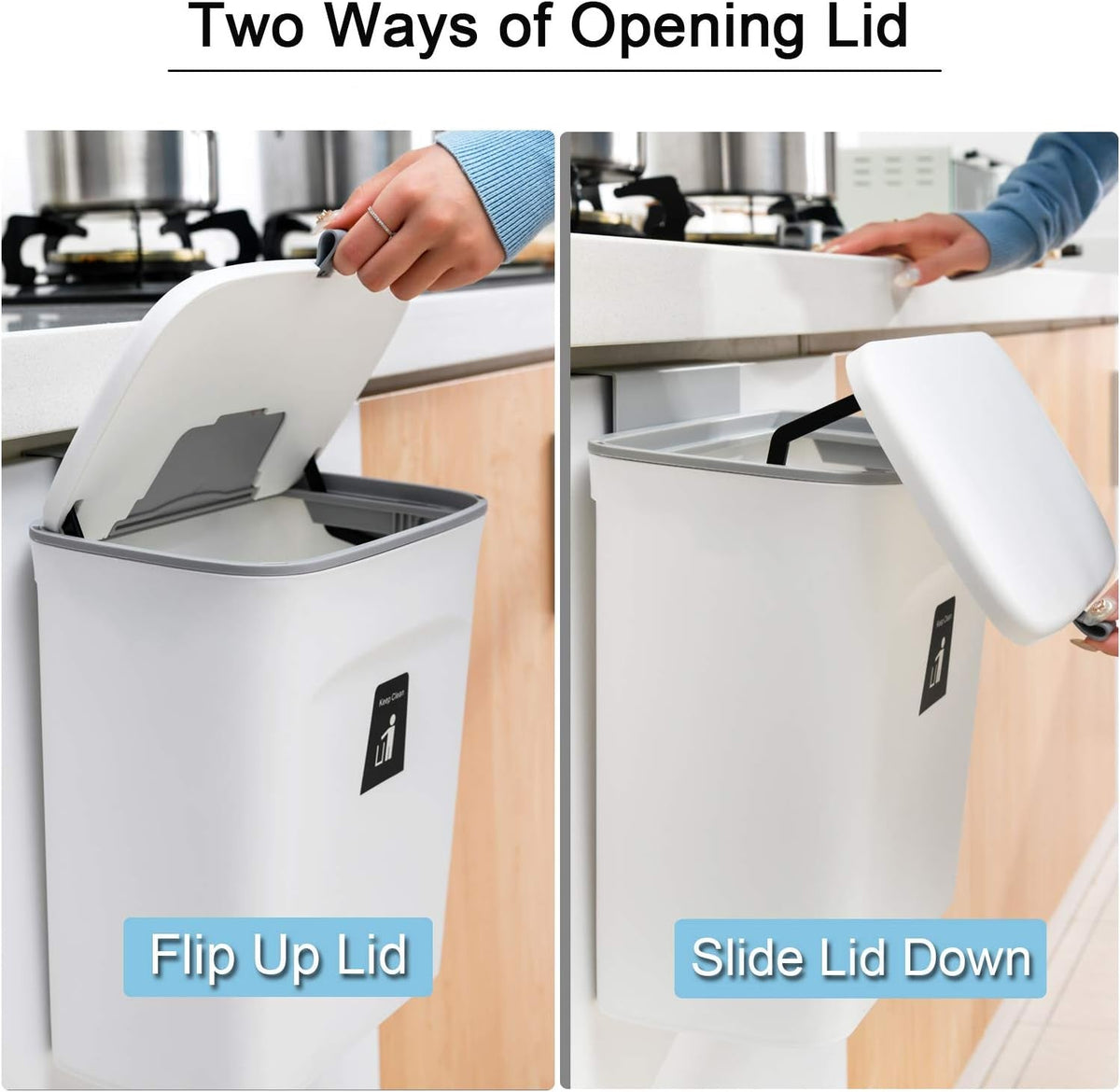 2.4 Gallon Capacity Compost Bin with Rolling Lid and Scraper Tool