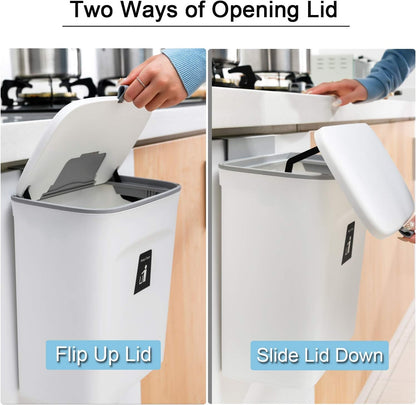 2.4 Gallon Capacity Compost Bin with Rolling Lid and Scraper Tool