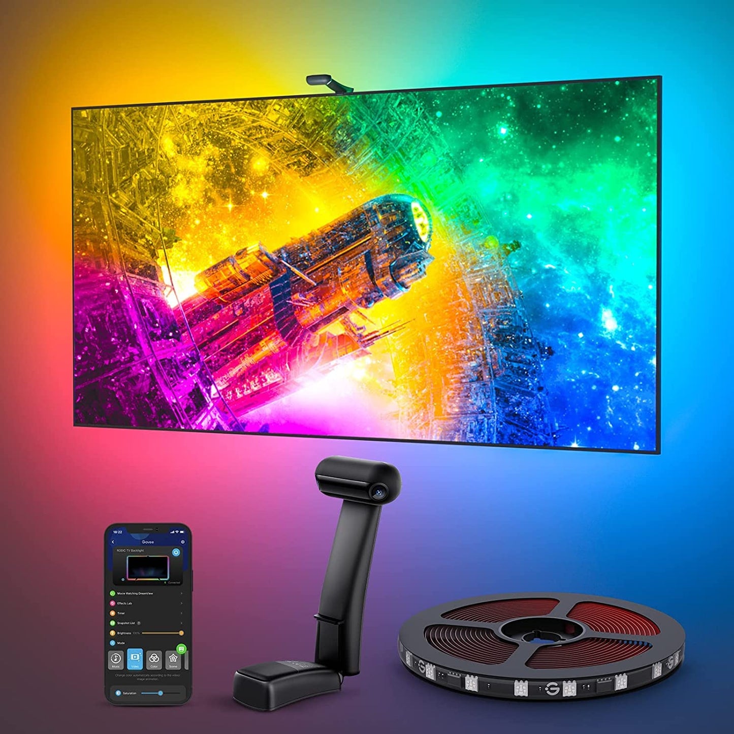 AmbientGlow LED Backlight System for Large TVs, 21ft