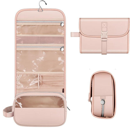 Versatile Makeup Storage Pouch with Clear Panel and Sturdy Hook