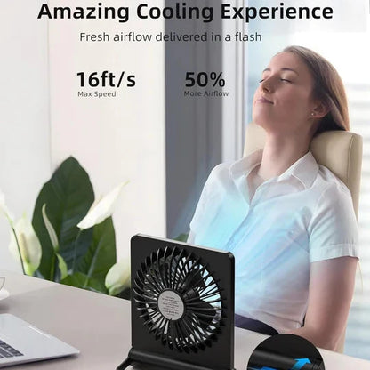 Compact Whisper Fan with Adjustable Speed and Pivoting Head