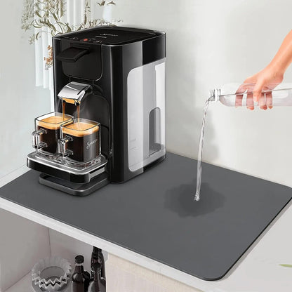 Ultra-Absorbent Dish Drying Mat with Non-Slip Rubber Base
