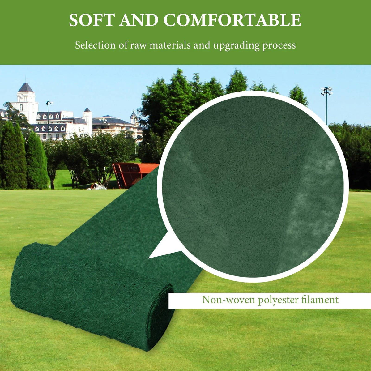 Biodegradable Seed Mat with Embedded Grass Seeds and Micro Fertilizer