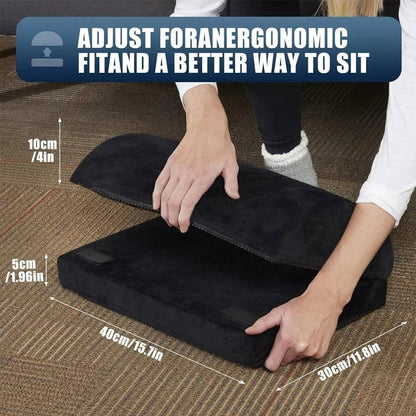 Ergonomic Footrest with Customizable Height and Washable Cover