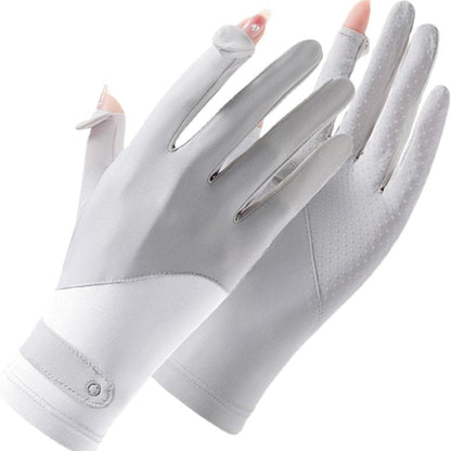 Breathable Ice Silk Driving Gloves for Women - UV Sun Protection, Touchscreen, Anti-Slip