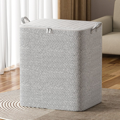 Under-Bed Storage Bin with Lid, Stackable Non-Woven Fabric Box, XL with Handles